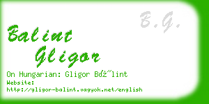 balint gligor business card